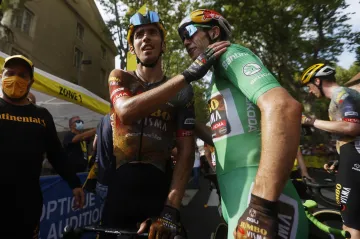 Christophe Laporte a Wout van Aert