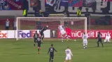 Gól v utkání Partizan Bělehrad – Viktoria Plzeň: Tawamba – 1:0 (58. min.)