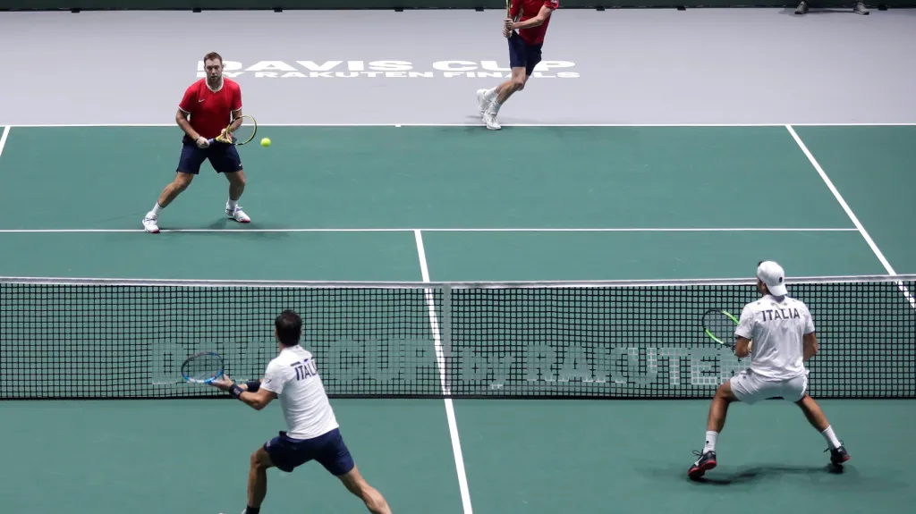 Utkání USA - Itálie na finálovém turnaji Davis Cupu