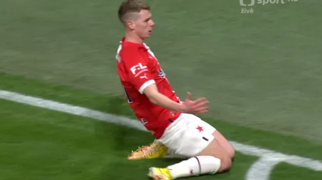 Gól v utkání Slavia Praha – Bohemians 1905: Douděra – 1:1 (23. min.)