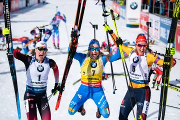 Röiselandová, Wiererová, Herrmanová - tři nejlepší ze stíhačky MS