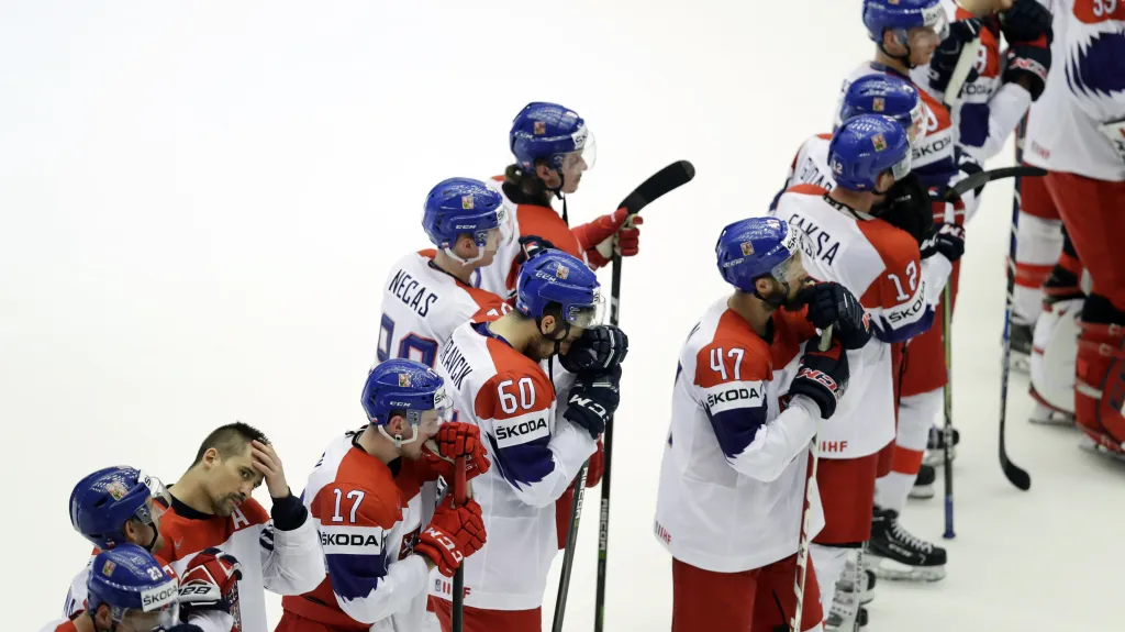 Zklamaní čeští hokejisté