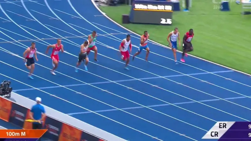 Rozběh Stromšíka na 100 metrů s ohlasem