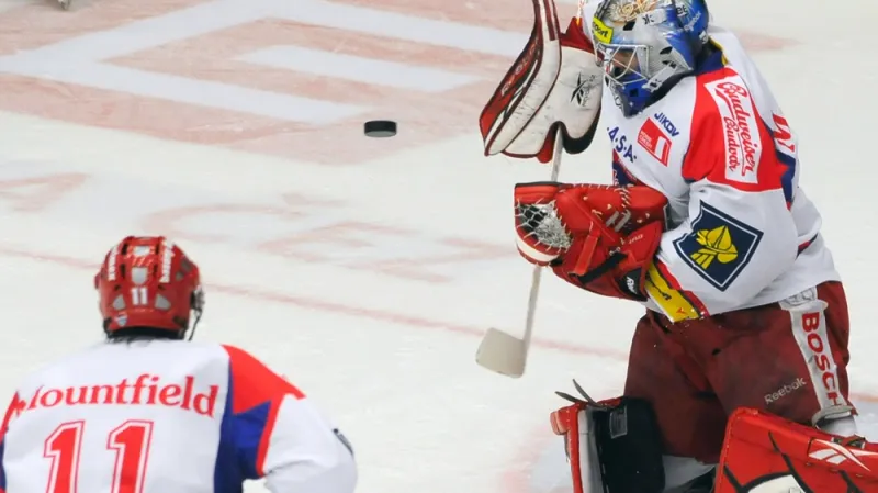 Českobudějovický gólman Jakub Kovář