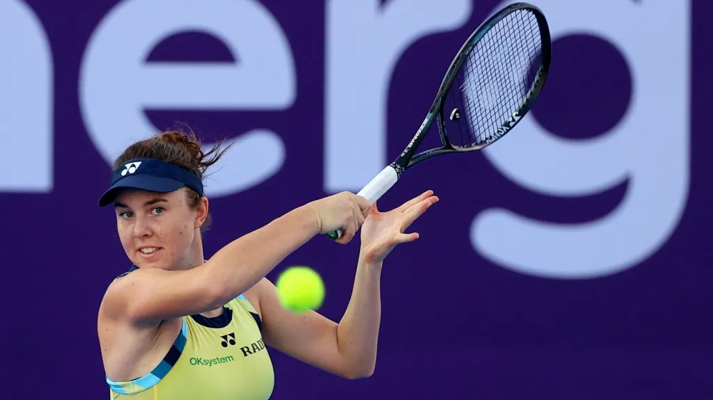 Linda Nosková na turnaji WTA v Dauhá