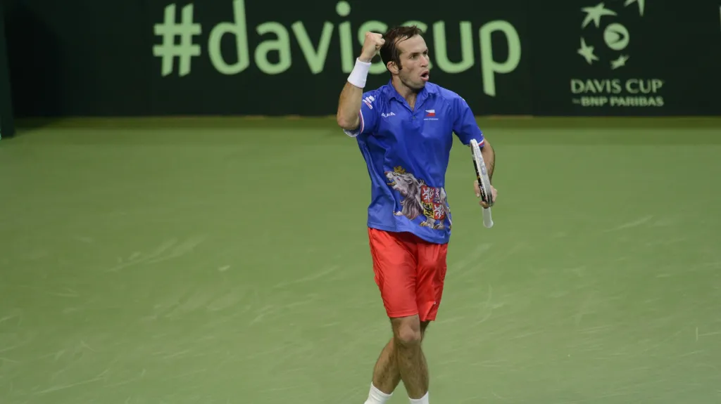 Slavící Radek Štěpánek