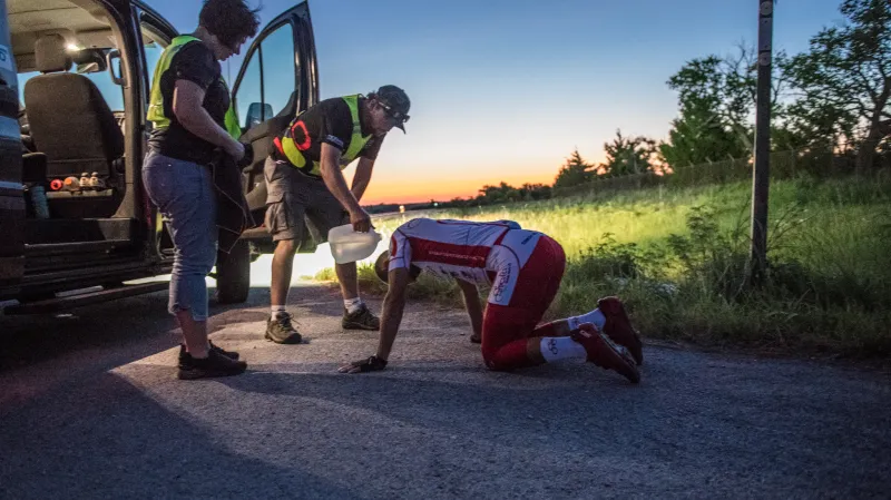 Svaťa Božák na závodě Race Across America