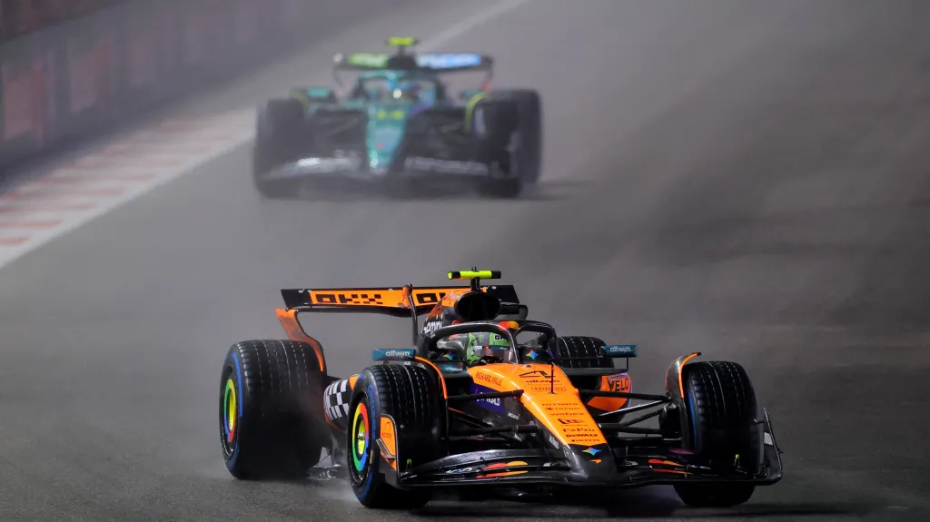 Lando Norris na kvalifikaci Velké ceny Las Vegas
