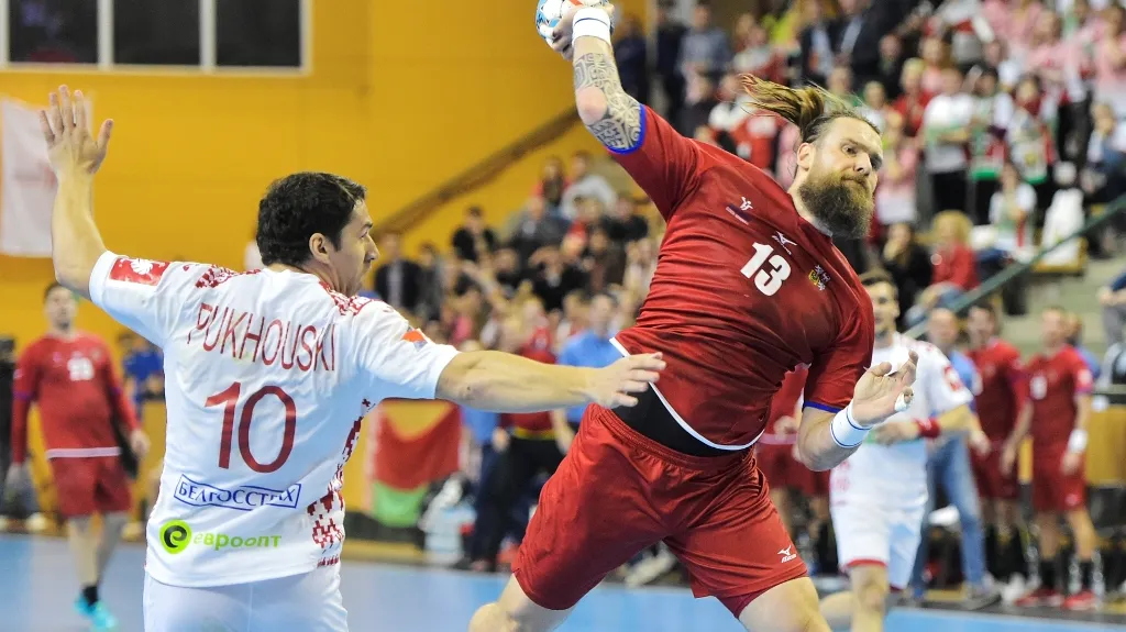 Pavel Horák v utkání proti Bělorusku