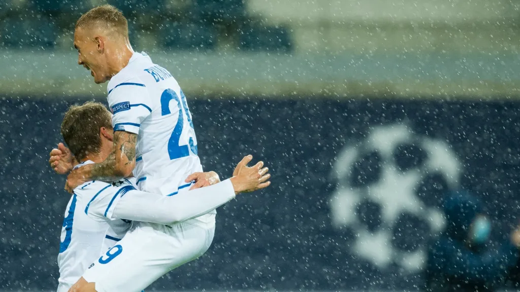 Radost hráčů Dynama Kyjev