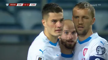Gól v utkání Gibraltar – Česko: Schick – 0:2 (50. min.)