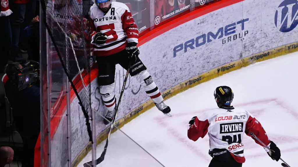 Michal Řepík po vstřelené brance v Třinci