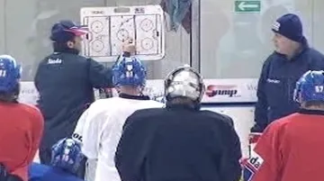 Trénink české hokejové reprezentace