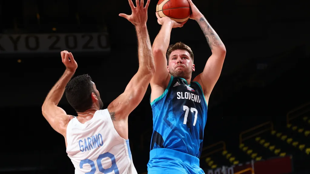 Luka Dončič v utkání proti Argentině