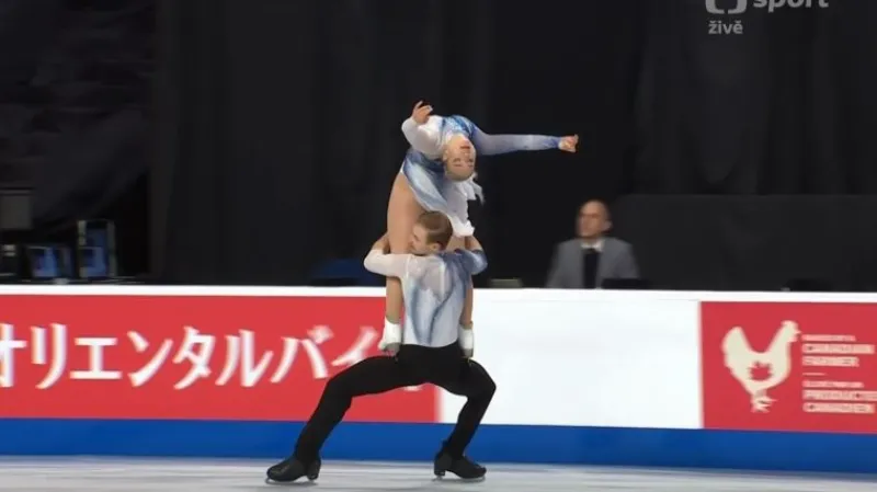 Natálie a Filip Taschlerovi a jejich volný tanec na Kanadské brusli