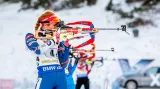 Gabriela Koukalová během štafety v Pokljuce