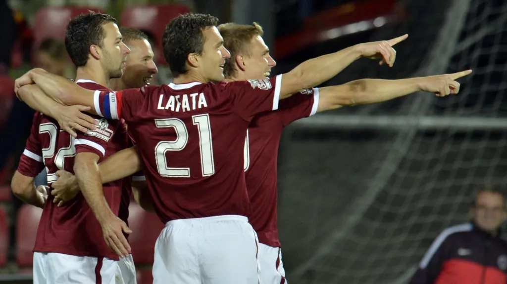 Radost fotbalistů Sparty