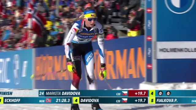 Sestřih sprintu biatlonistek v Oslu