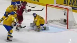 Gól v utkání Švédsko – Lotyšsko: Ro. Bukarts – 4:4 (57. min.)