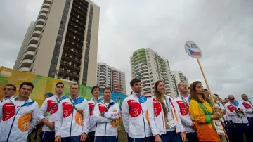 Oficiální přijetí české výpravy do olympijské vesnice