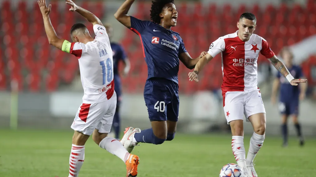 Utkání Slavia Praha - Midtjylland