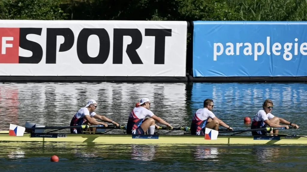 Čtyřka bez kormidelníka Tomáš Šišma, Miroslav Vokálek, Vít Baldinus a Jan Chládek