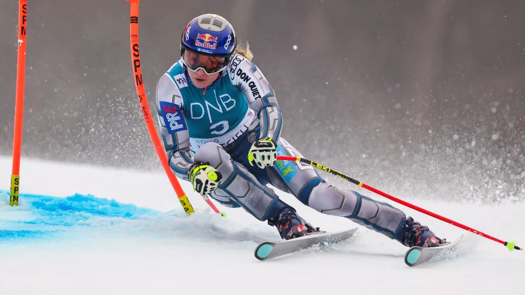 Ester Ledecká během super-G v Kvitfjellu