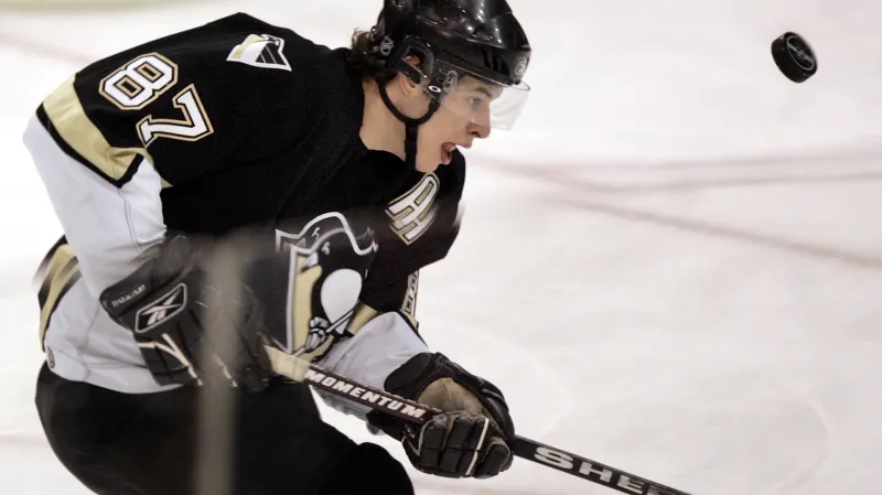 Sidney Crosby v počátcích své kariéry v NHL