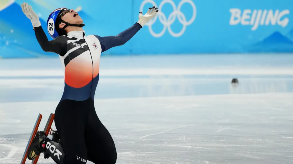 Hwang Te-hon se raduje z vítězství