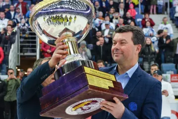 Petr Syrovátko v roce 2017 při vítězství Bílých Tygrů v extralize