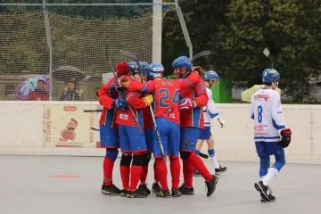 Radost hokejbalistů Kert Parku Praha