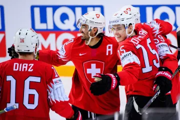 Radost švýcarských hokejistů