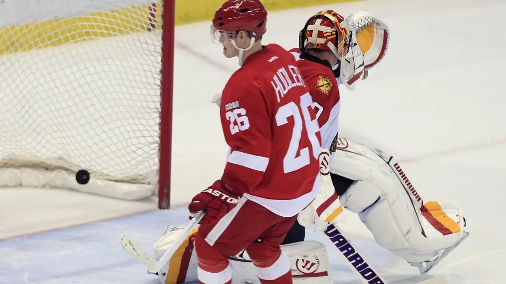 Jiří Hudler po rozhodujícím nájezdu