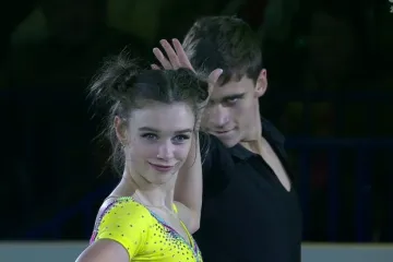 Exhibiční vystoupení Anny Duškové a Martina Bidaře