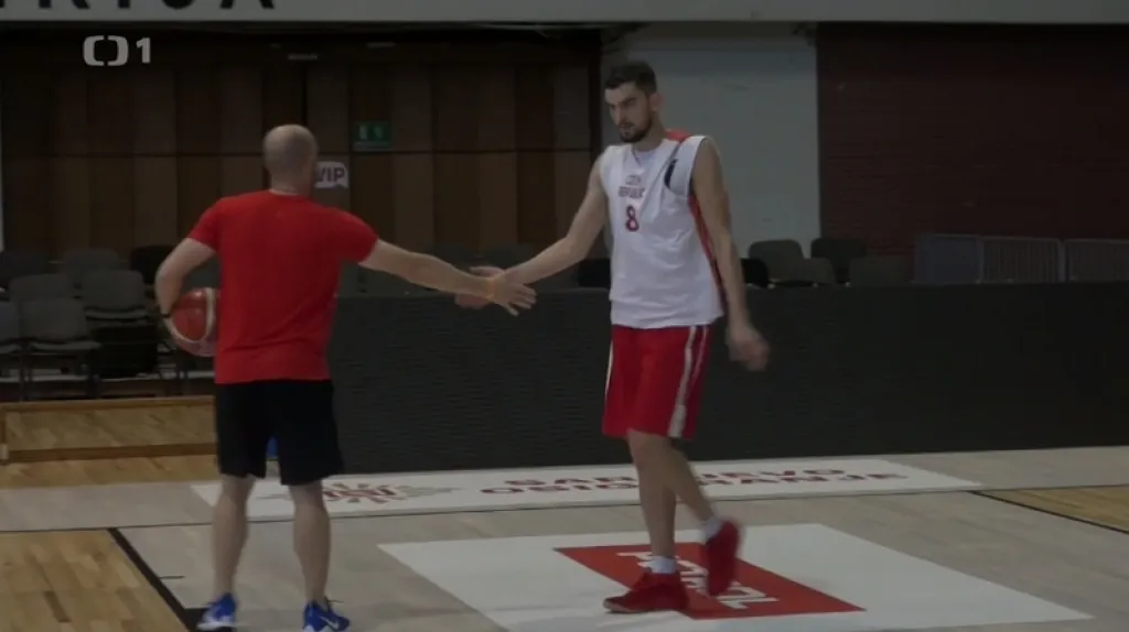 Tomáš Satoranský na tréninku reprezentace