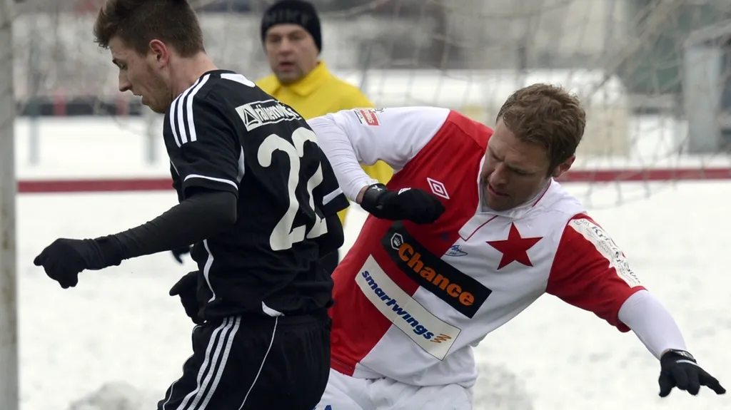 Karel Piták v přípravném zápase proti Žižkovu