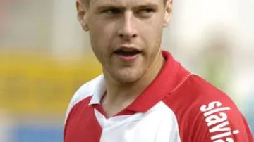 Karel Piták v dresu Slavie
