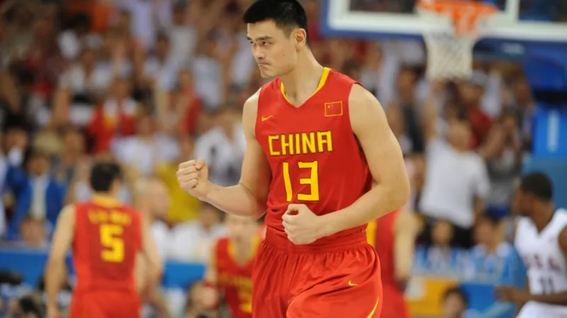 Jao Ming na olympijském turnaji v Pekingu 2008