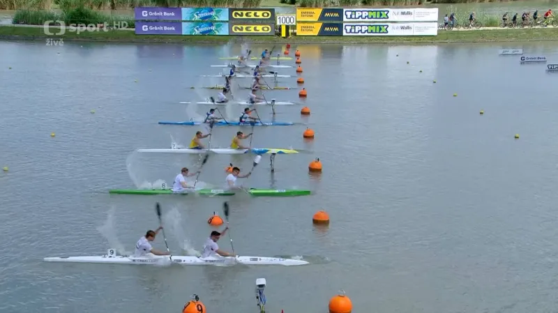 Finále K2 na 1000 metrů s Cermanem a Kumhalem na ME