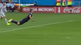Gól v utkání Španělsko – Nizozemsko: Van Persie – 1:1 (44. min.)