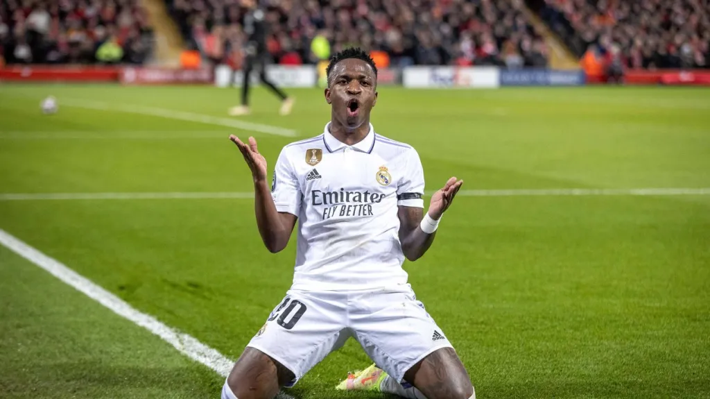 Slavící Vinícius Júnior z Realu Madrid