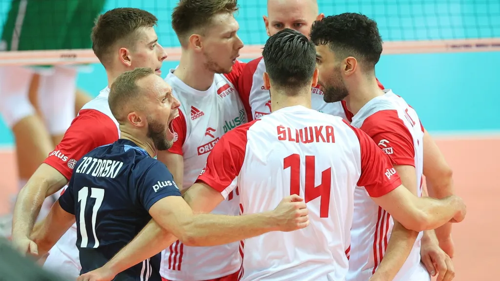 Radost volejbalistů Polska