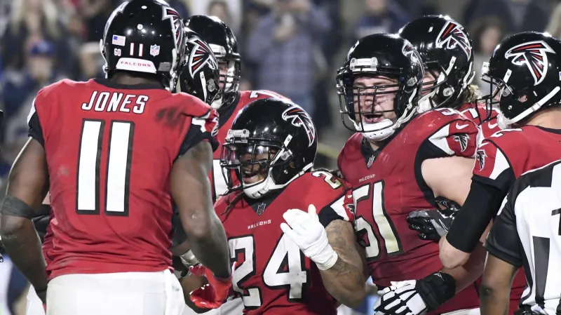 Radost hráčů Atlanty Falcons