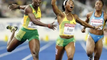 Finále stometrového sprintu žen v Berlíně