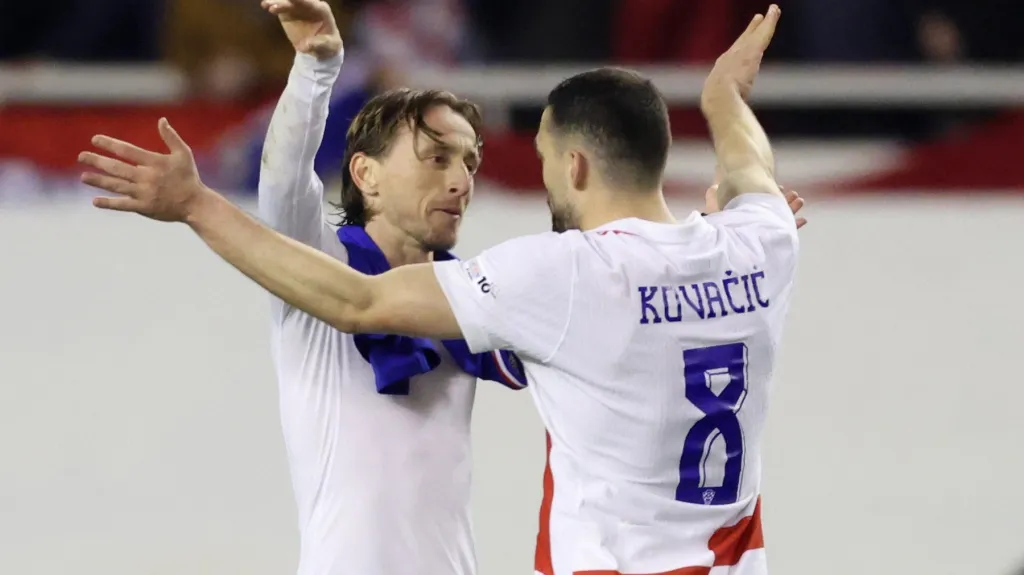 Luka Modrič a Mateo Kovačič