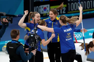 Švédské curlerky se radují z vítězství na olympijských hrách