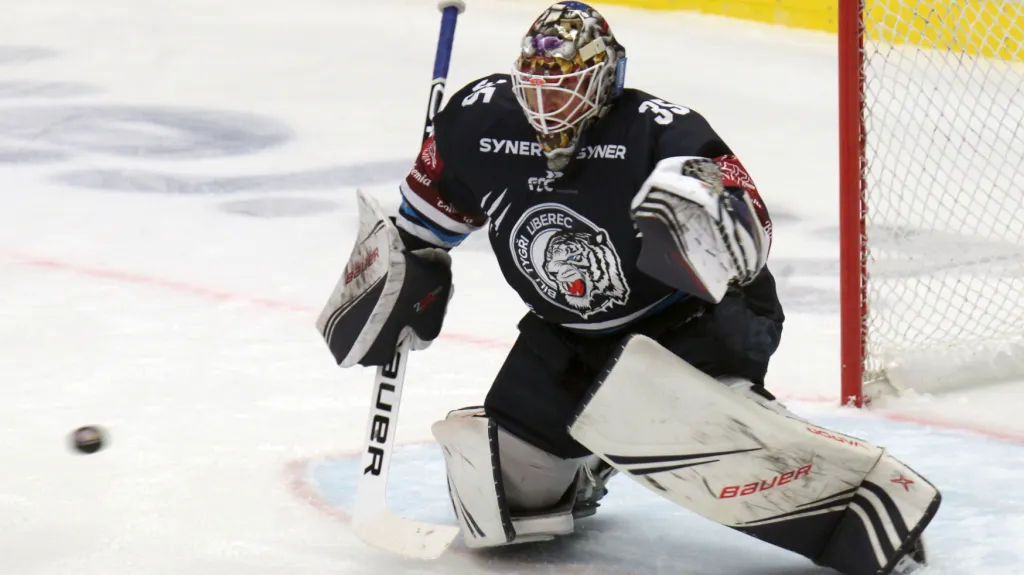 Brankář Liberce Justin Peters