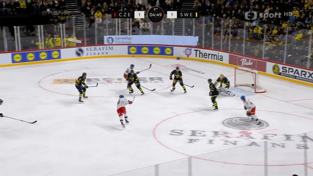 Gól v utkání Česko – Švédsko: Zbořil – 2:1 (36. min.)