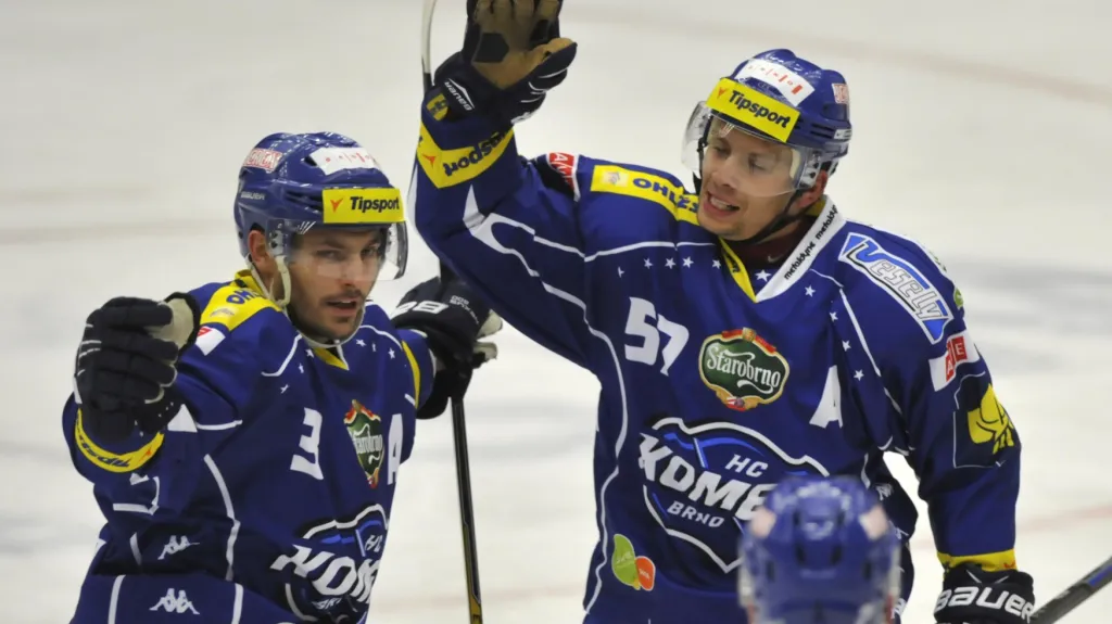 Radost hokejistů Komety Brno