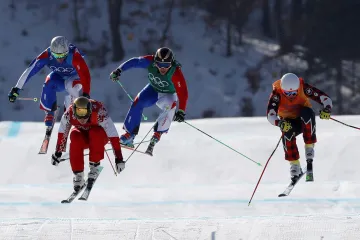 Kanadský skikrosař Dave Duncan (vpravo)